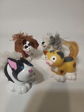 Vintage Fisher-Price Little People Touch And Feel Pet Lot Sonya Lee Pet Salon